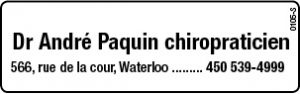 Dr André Paquin Chiropraticien